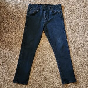 Kenneth Cole Men's Dark Blue Straight Fit Jeans - 36×34